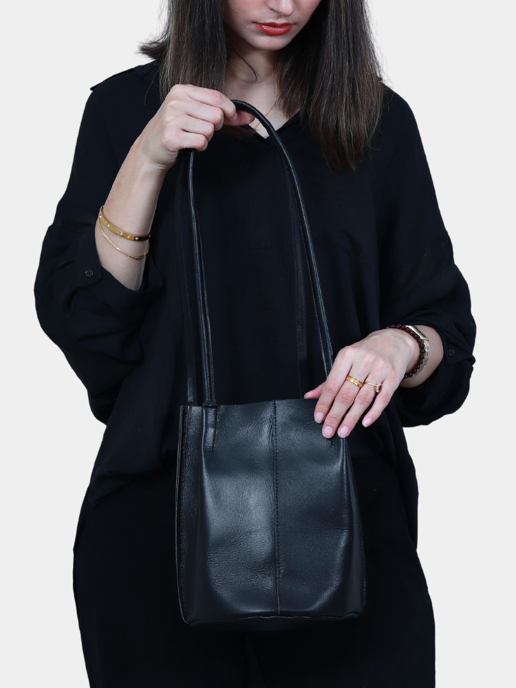 Black Leather Tote Bags