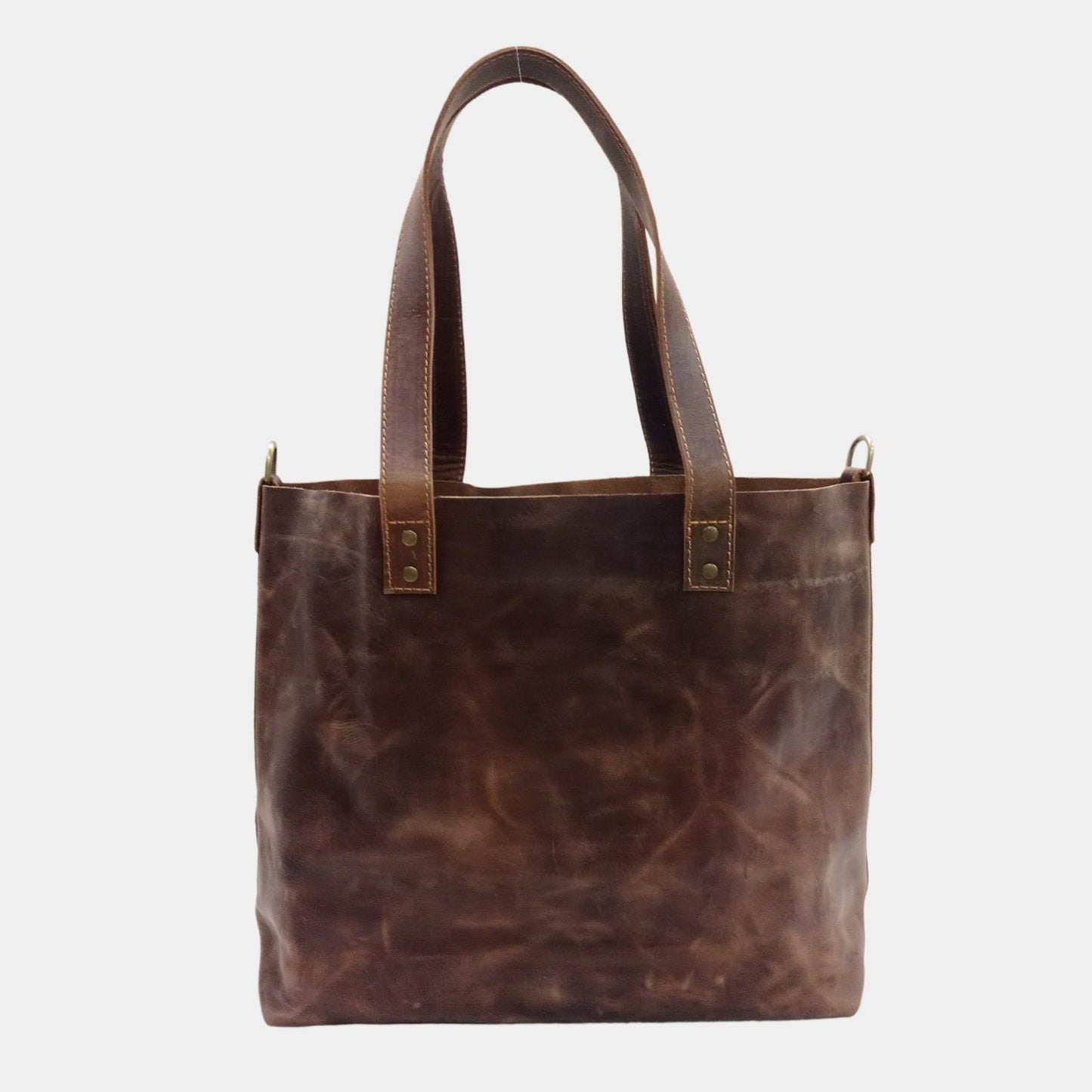 Backside of Brown Grace by Leather Tote Bags (LTB) store Australia stylish large size bag