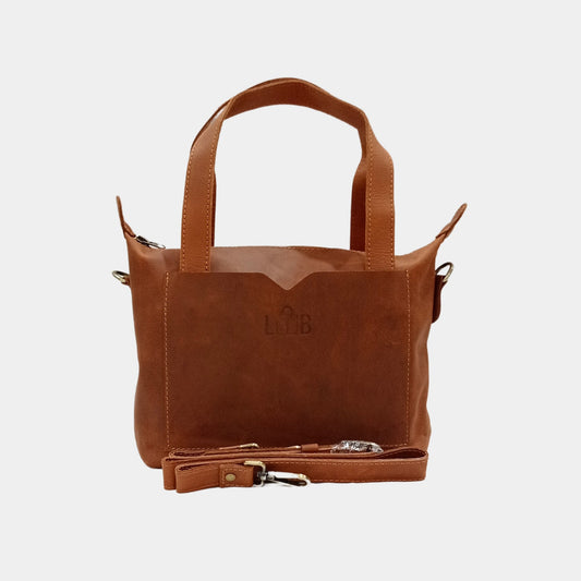 Elegant brown cross body leather tote bag for Australian women with sturdy removable leather strap