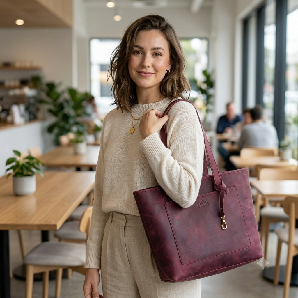 Emily Leather Tote