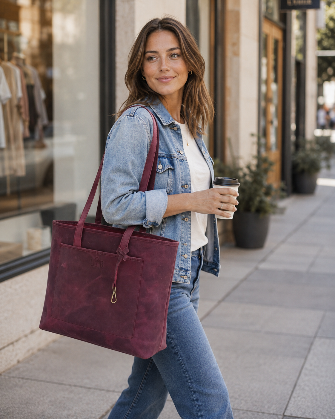 Emily Leather Tote