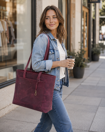 Emily Leather Tote