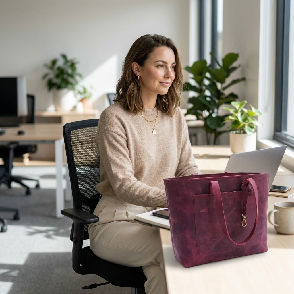 Emily Leather Tote